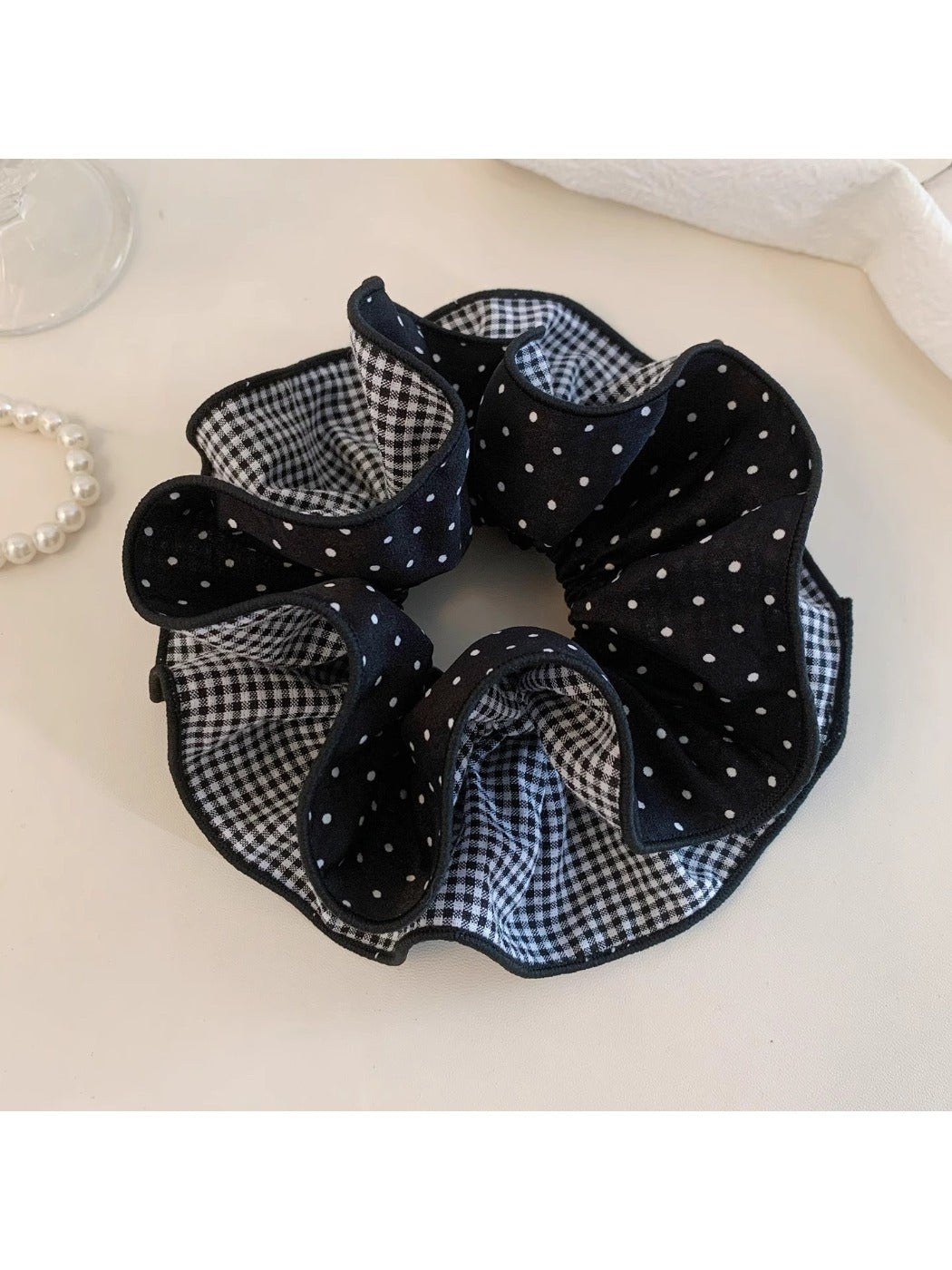 Gifty - Polka Dot Two Tone Scrunchie
