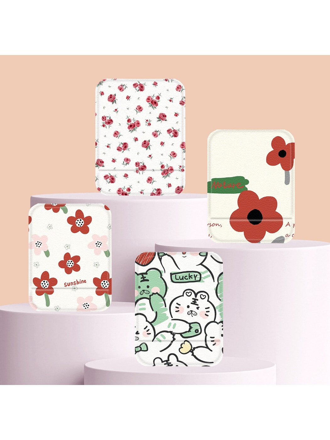 Mirroray - Floral Print Portable Folding Vanity Mirror