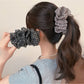 Beau - Retro Floral Print Ponytail Banana Clip