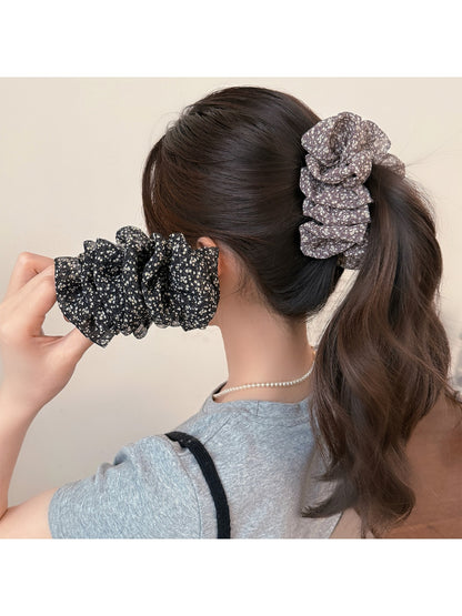 Beau - Retro Floral Print Ponytail Banana Clip