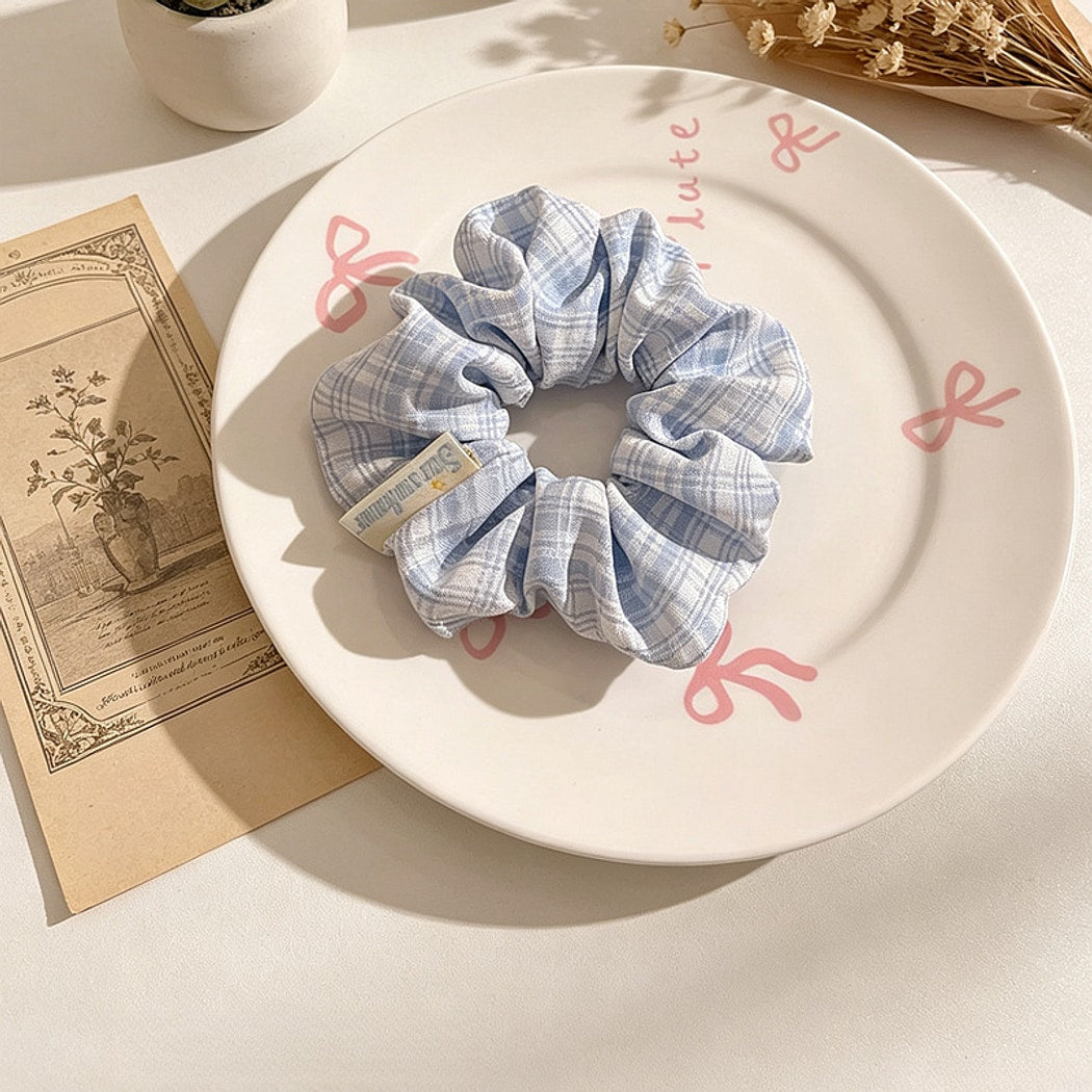 Gifty - Plaid Polyester High Elastic Scrunchie