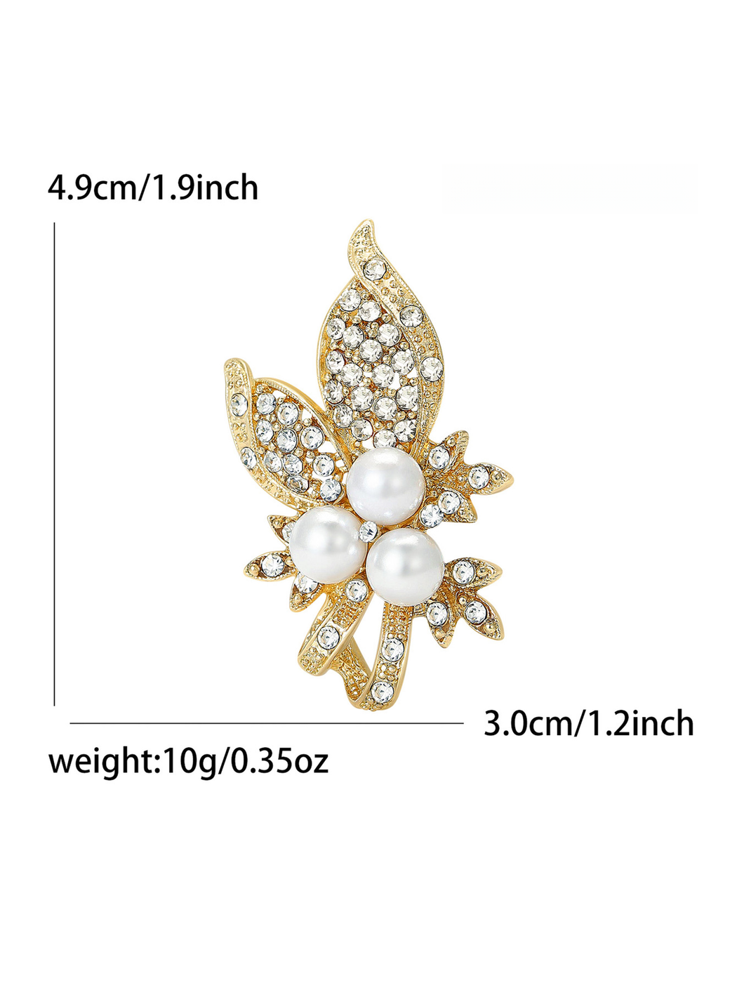 Brovia - Alloy Rhinestone Accent Fashion Brooch Pin