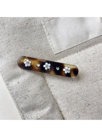 Beau - Floral Rectangular Hair Clip