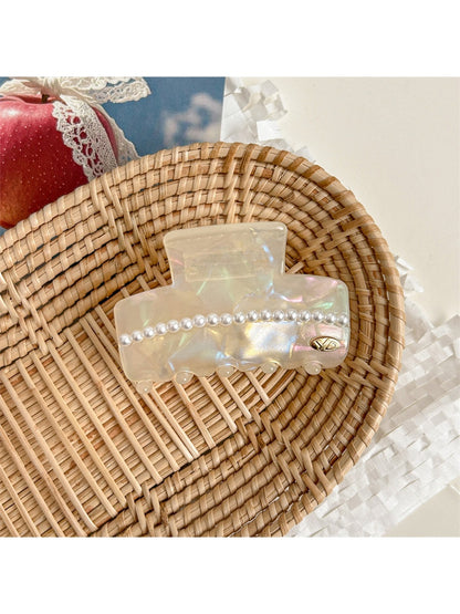 Beau - Textured Acetate Fiber Alloy Hair Claw Clip