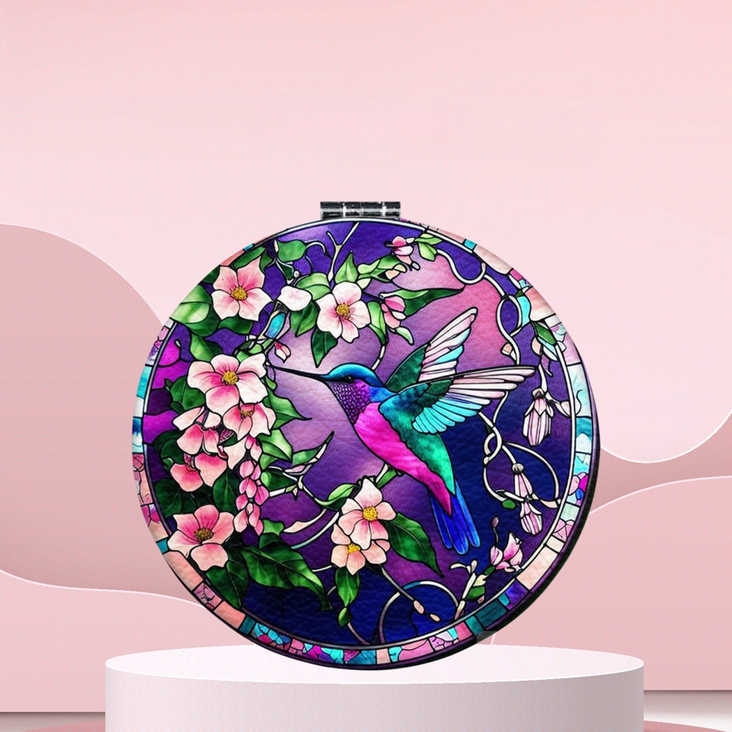 Mirroray - PU Frame Compact Handheld Folding Mirror