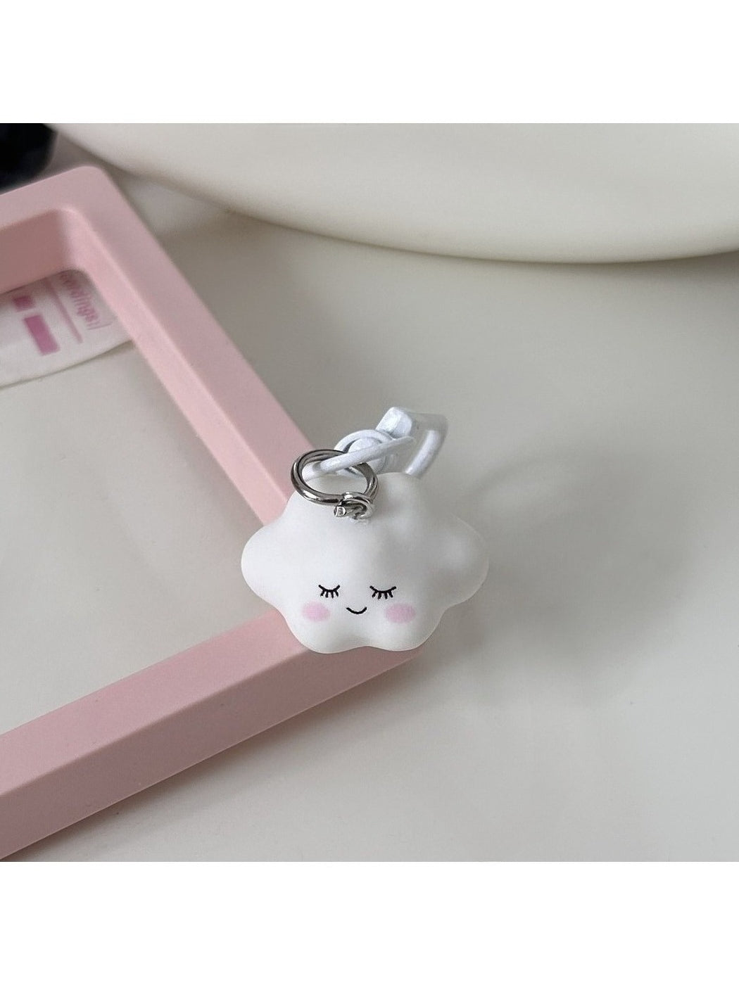 Keypus - Cute Cloud Face Keychain Bag Charm Keychain