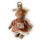 Close-up of the metal keyring attached to the fabric puppy keychain