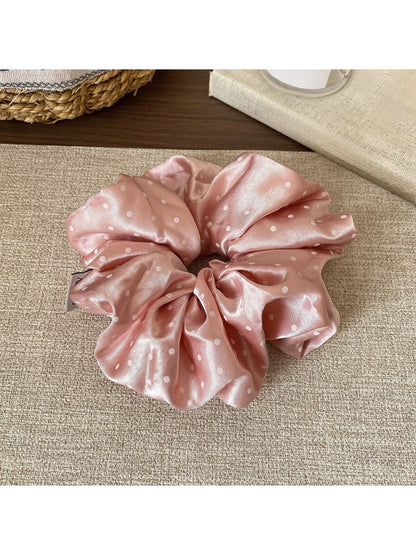 Gifty - Satin Polka-Dotted Scrunchie