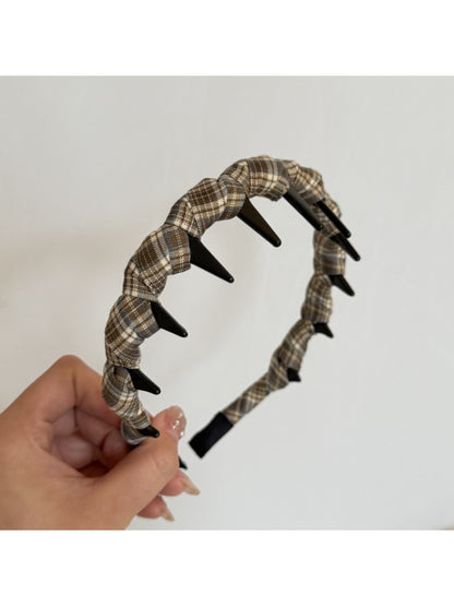 Gifty - Minimalist Plaid Long Tooth Headband