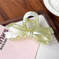 Beau - Large Bow Ring Detail Geometric PC Claw Clip