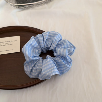 Gifty - Simple Striped Polyester Hair Accessory Scrunchie