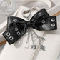 Keypus - Grommet Bow Faux Leather Bag Charm Keychain