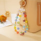 Keypus - Double Chain Beaded Cherry Pendant Keychain