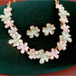 Nozari - Alloy Floral Stud Earrings and Necklace Set