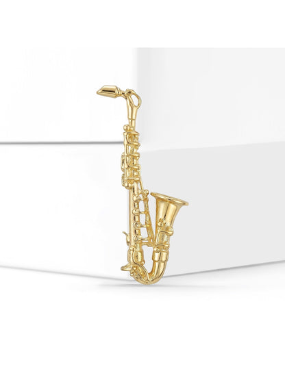Brovia - Simple Music Theme Saxophone Brooch
