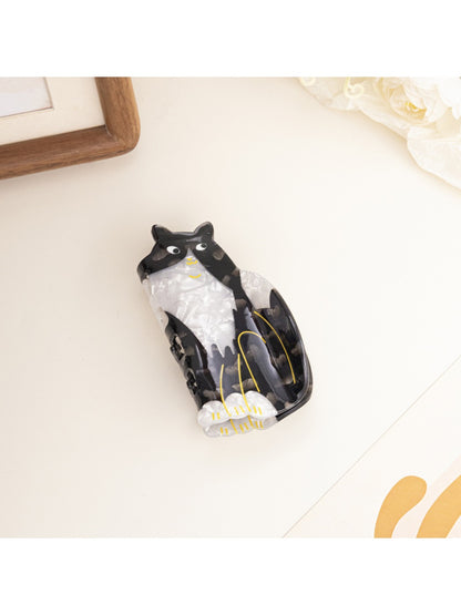 Beau - Adorable Black Kitten Hair Claw Clip