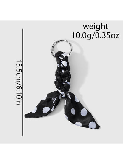 Keypus - Y2K Twisted Scarf Detail Alloy Keychain Bag Charm