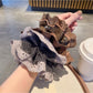 Gifty - Fashion Forward Lace Plaid Scrunchie