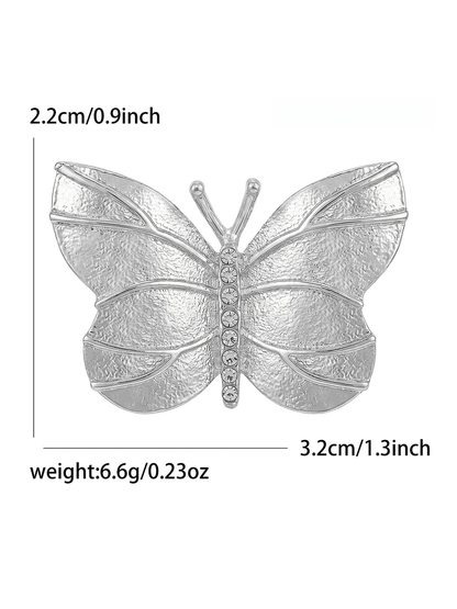 Brovia - Butterfly Rhinestone Alloy Animal Brooch Pin