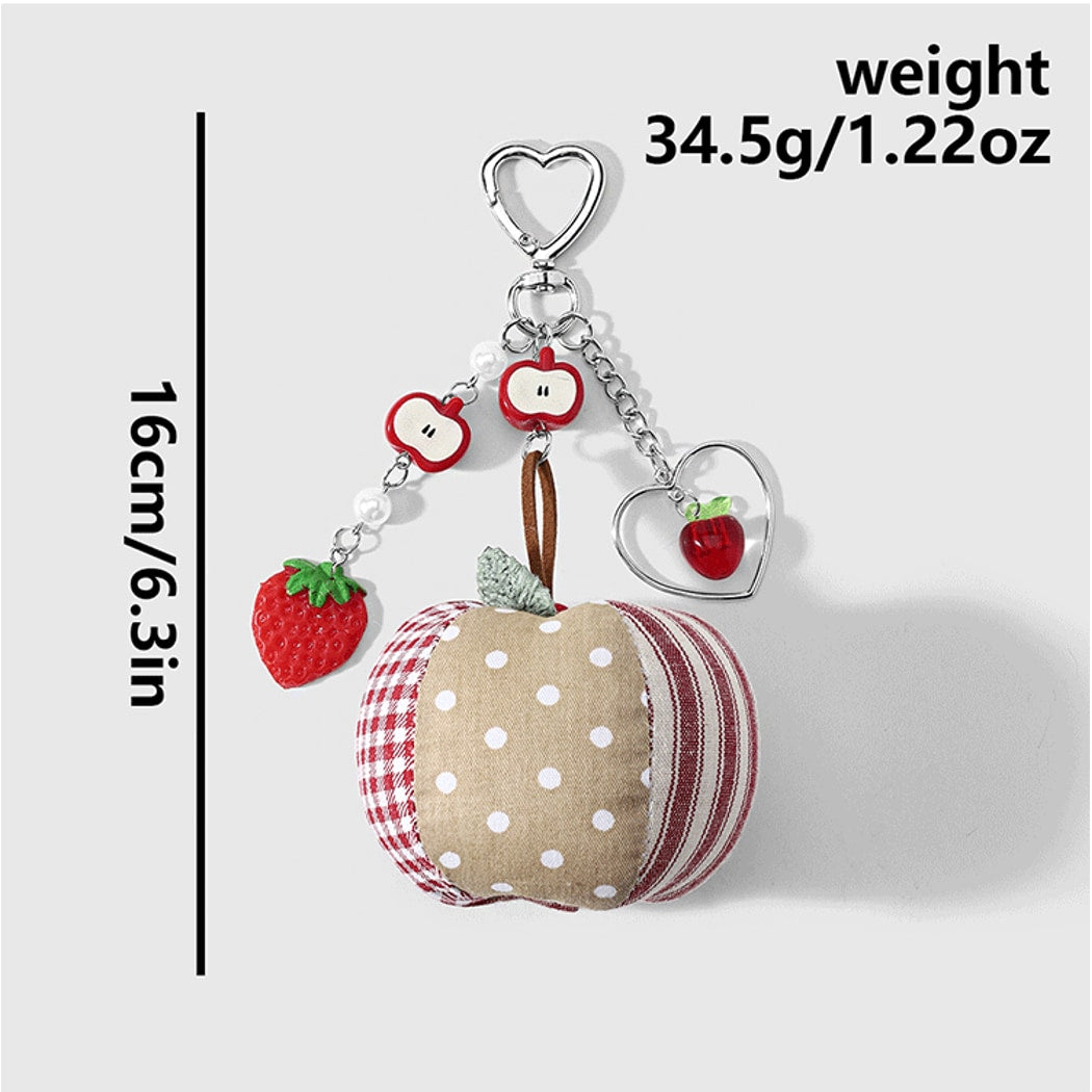 Keypus - Cartoon Apple Fresh Charm Keychain