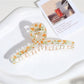 Beau - Floral Print Y-Shaped Plastic Alloy Claw Clip