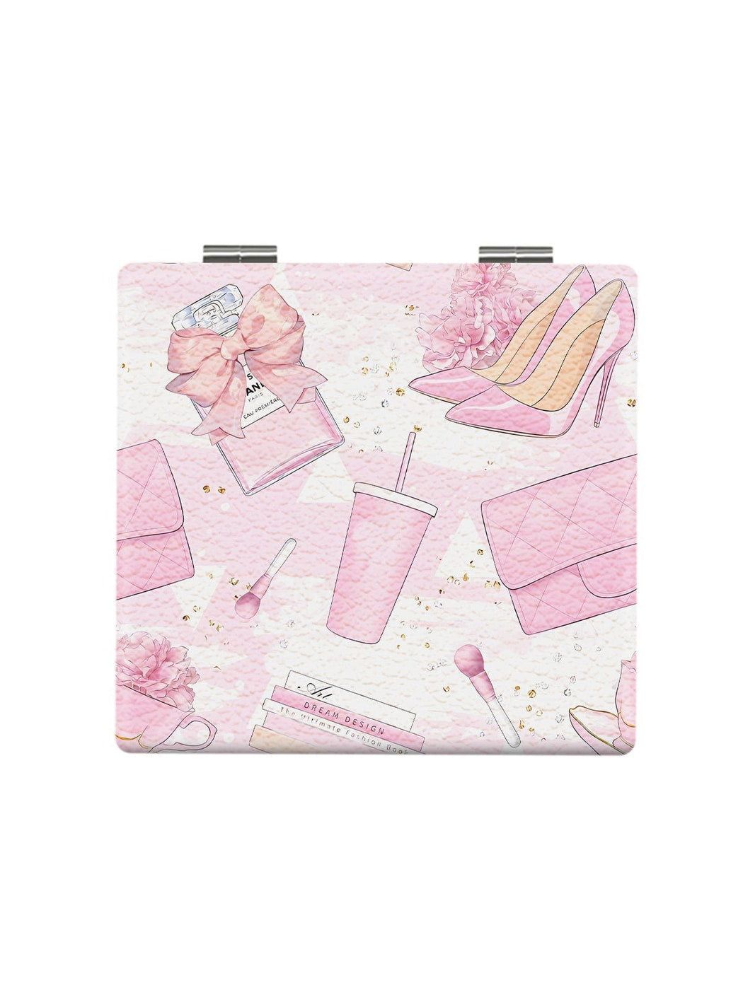 Mirroray - Decorative Printed Glass Folding Makeup Mirror