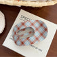 Beau - Retro Printed Oval PVC Claw Hair Clip