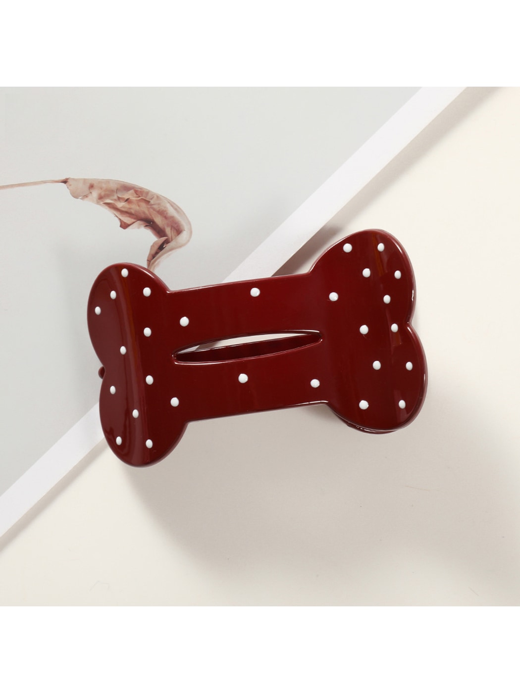 Beau - Polka Dot Cloud Shape PC Duckbill Hair Clip