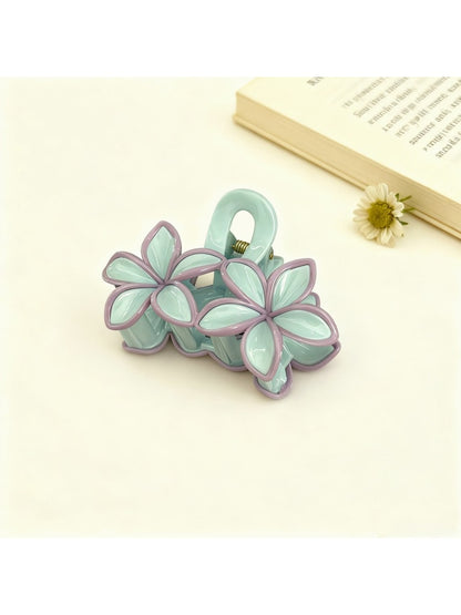 Beau - Double Flower Petal Cutout Claw Hair Clip