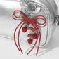Keypus - Y2K Lace Bow Heart Strawberry Bag Charm Keychain