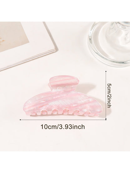 Beau - Striped Half Round Hair Claw Clip