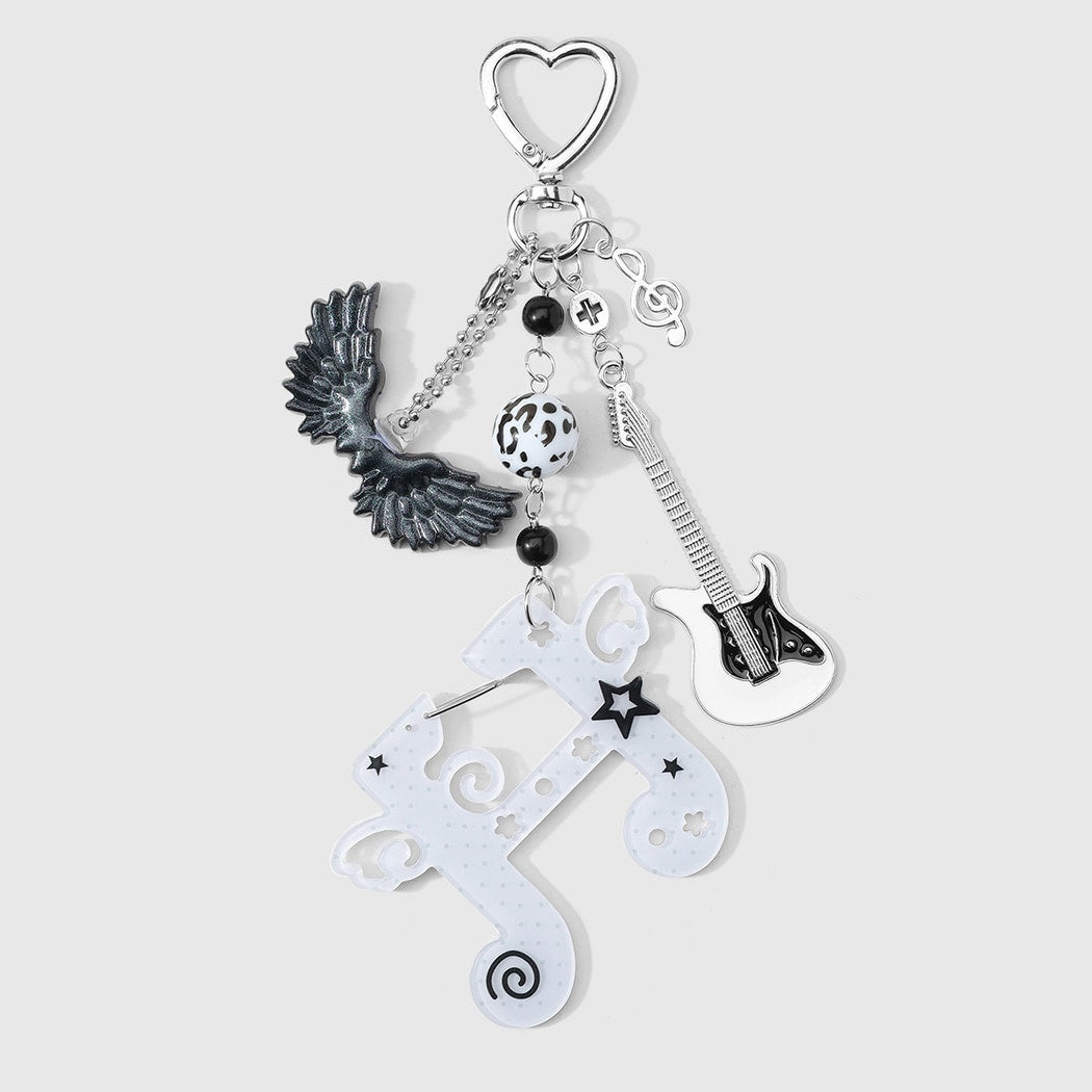 Keypus - Y2K Polka Dot Music Theme Keychain