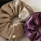 Gifty - Elegant Double Layer Ruched Satin Scrunchie
