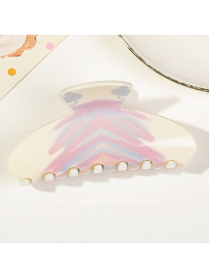 Beau - Rainbow Square Toothed Claw Clip