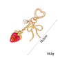 Keypus - Cartoon Strawberry Pendant Bow Bag Charm
