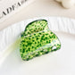 Beau multicolored half moon claw clip with smooth curved edges