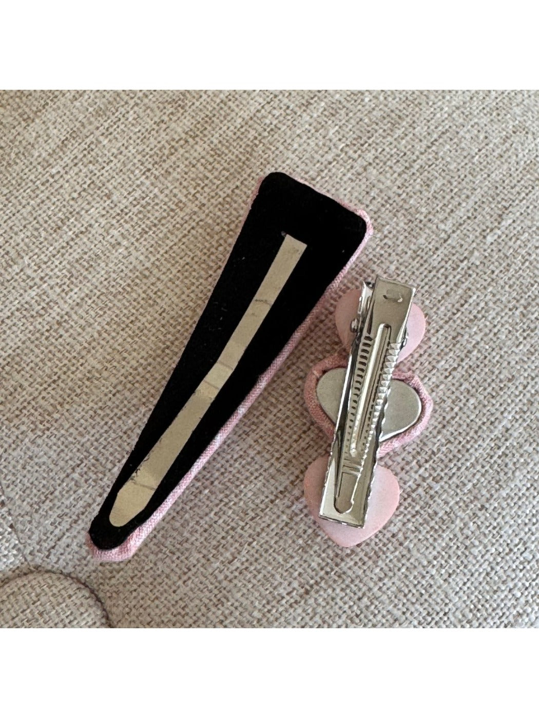 Gifty - Pink Plaid Scrunchie Hair Clip and Headband