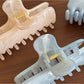 Beau - Marbled Plastic Geometric Line Claw Clip