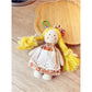 Keypus cartoon doll keychain attached to a set of keys on a key holder