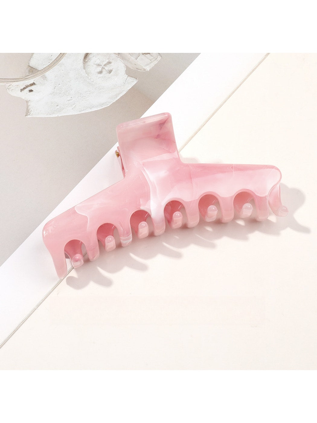 Beau - Marble Swirl Triangle PC Claw Hair Clip
