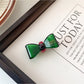 Beau - Glossy Acetate Fiber Bow Accent Hair Clip