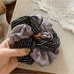 Gifty - Grey Striped Hair Ties Scrunchies