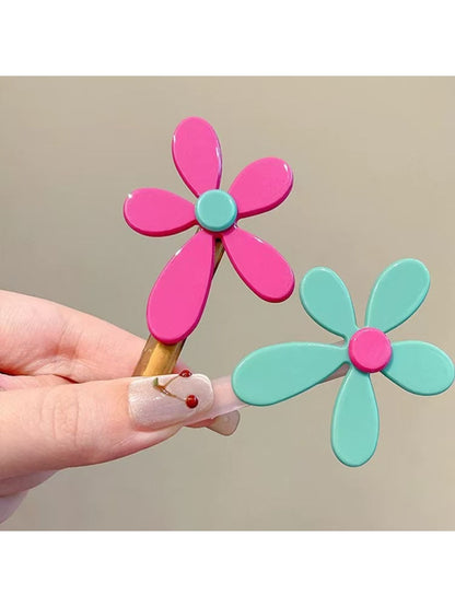 Beau - Floral Bar-Shaped Hair Clip