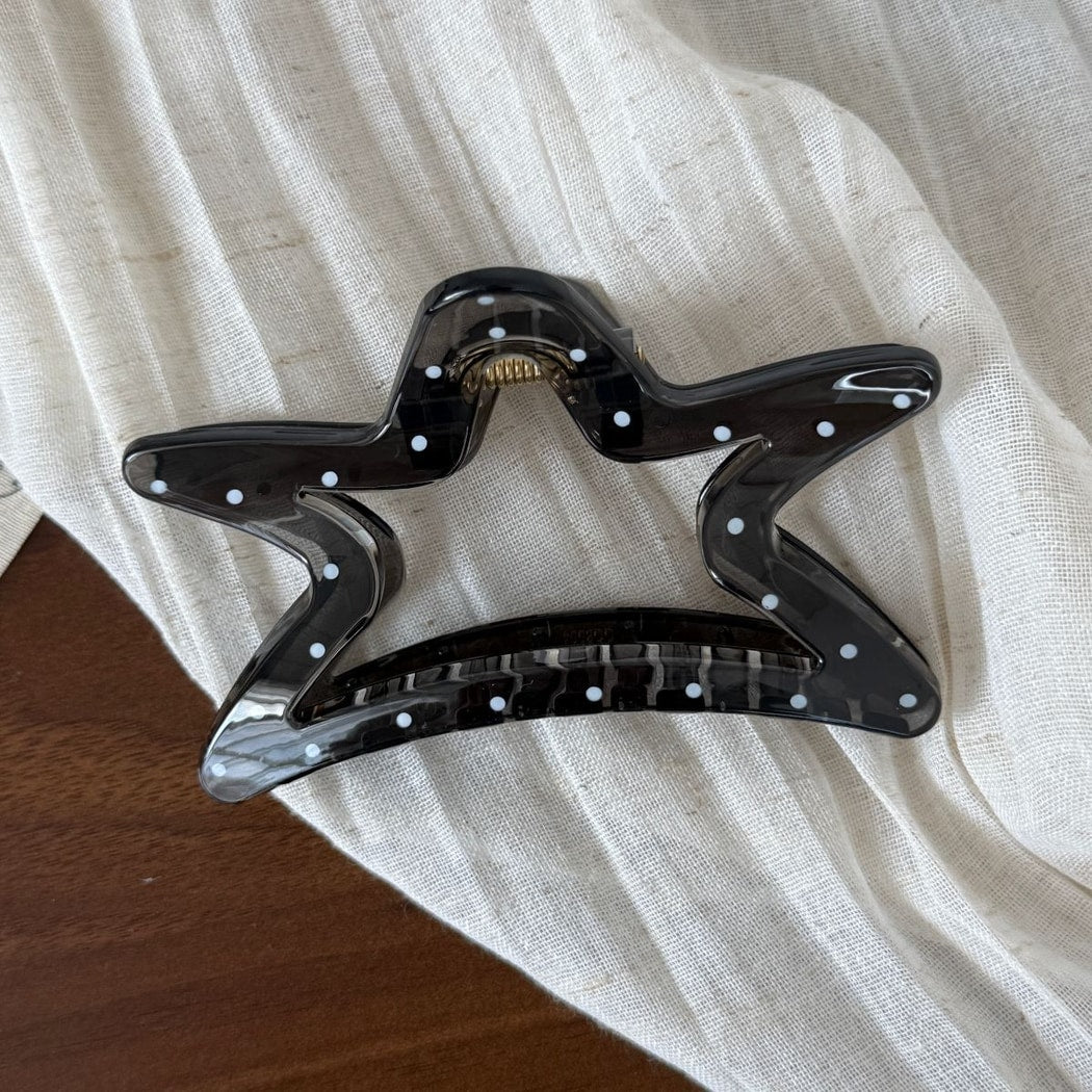 Beau - Polka Dot Geometric Hair Styling Claw Clip