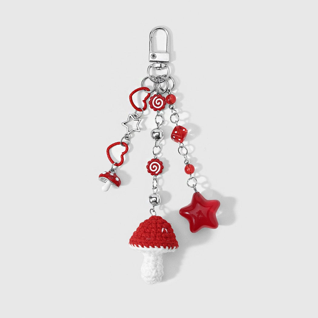 Keypus - Sweet Style Mushroom Heart Keychain