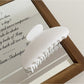 Beau - White Geometric Shaped Hair Claw Clip