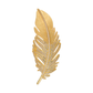 Brovia - Plated Alloy Feather Design Detail Brooch