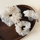 Gifty - Sheer Brown Polka Dot Mesh Scrunchie