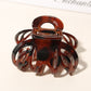 Beau - Glossy Openwork Leopard Pattern Claw Clip