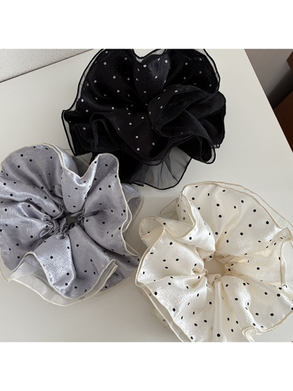 Gifty - Polka Dot Double Layer Large Scrunchie